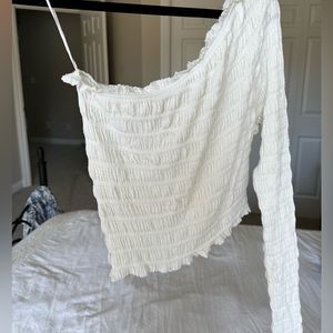 One sleeve White top